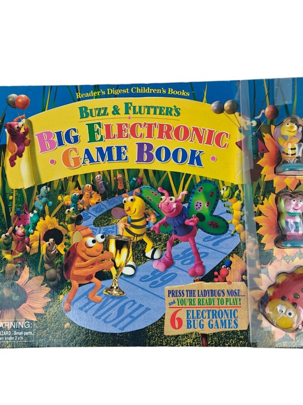 Vintage Buzz & Flutters Big Electronic Game Book Hardcover 1997 Complete Works